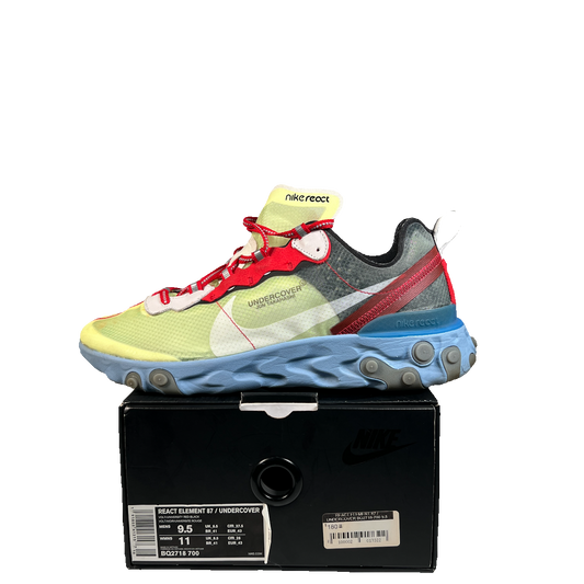 Nike React Element 87 Undercover Volt (2018) Size 9.5 USED s23225