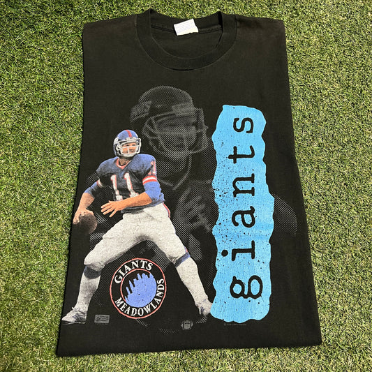 1988 Phil Simms Salem Sports Black Tee Size XL USED v16300