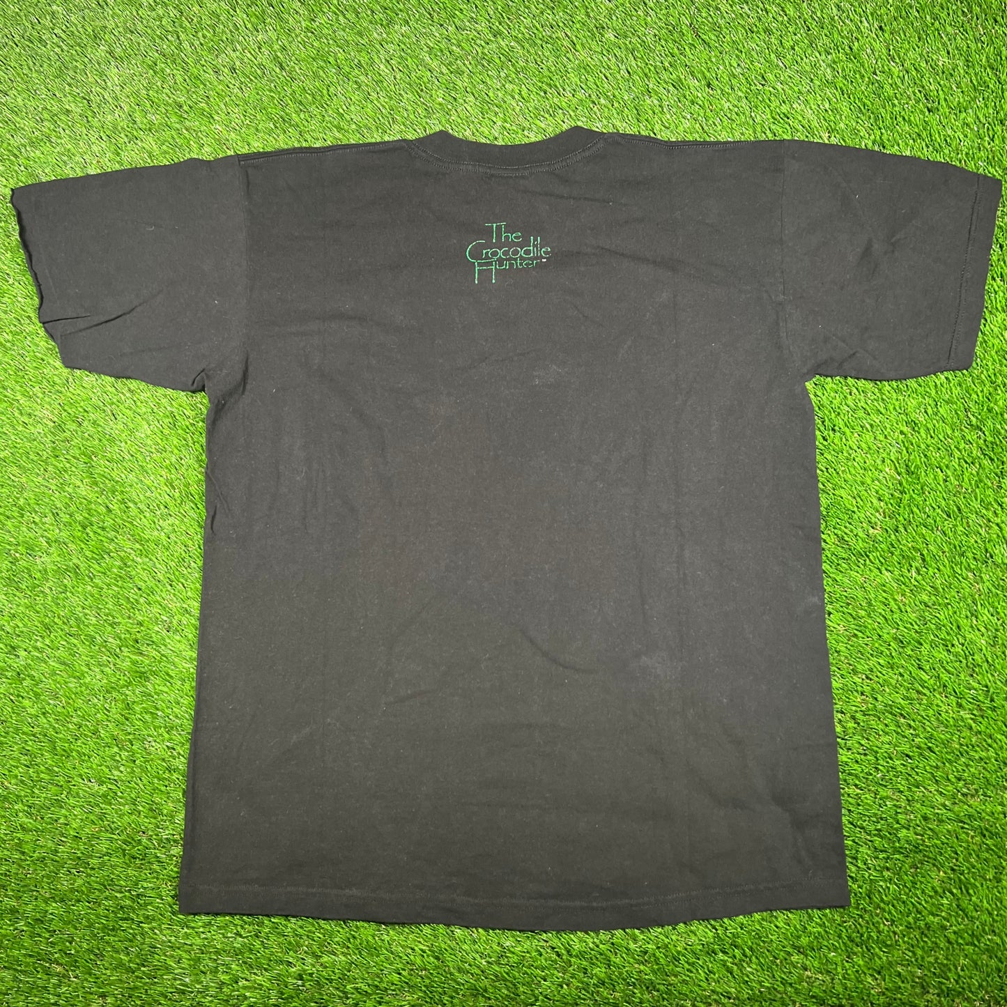 2000s The Crocodile Hunter Baby Croc Black Tee Size XL USED v17612