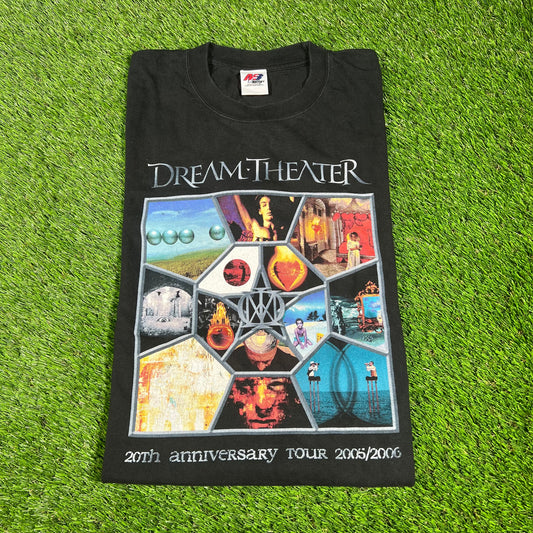 2006 Dream Theater 20th Ann Tour Black Tee Size Large USED v16554