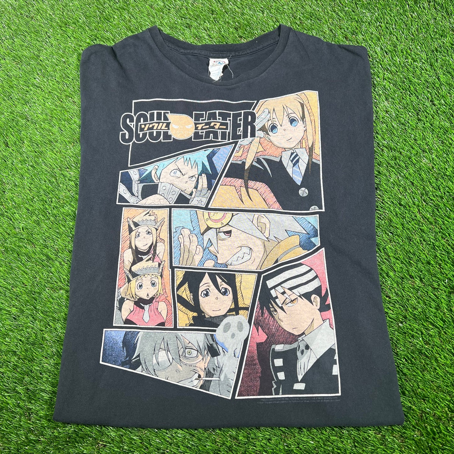 Y2K Soul Eaters Black Anime Tee Size XXL USED v17055