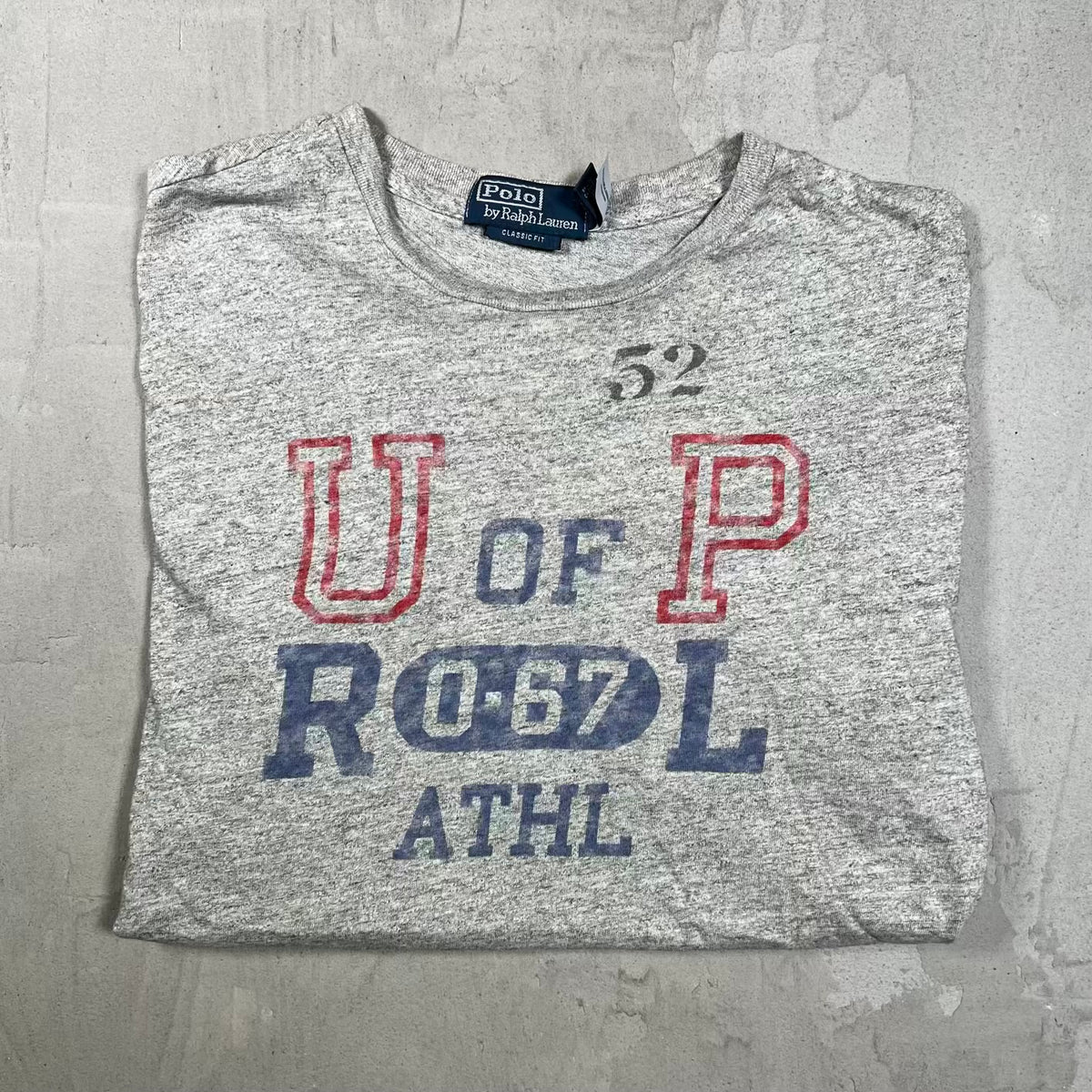 Polo Ralph Lauren Grey Tee Size Medium USED v20278
