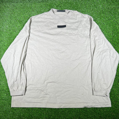 Fear of God FOG Essentials Stone Logsleeve Size XL USED x14717