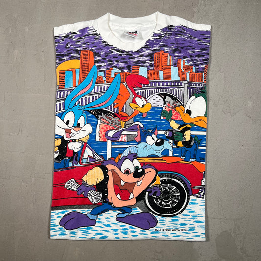 1993 Looney Tune Tiny Toons White Tee Size XS USED v19141