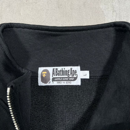 Bape Half Zip Relaxed Sweatshirt Black Size Large NEW x18721