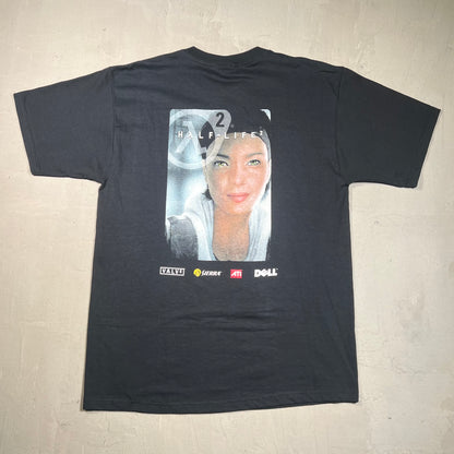 2004 Half-Life 2 Promo Tee Black Size Large USED v19389