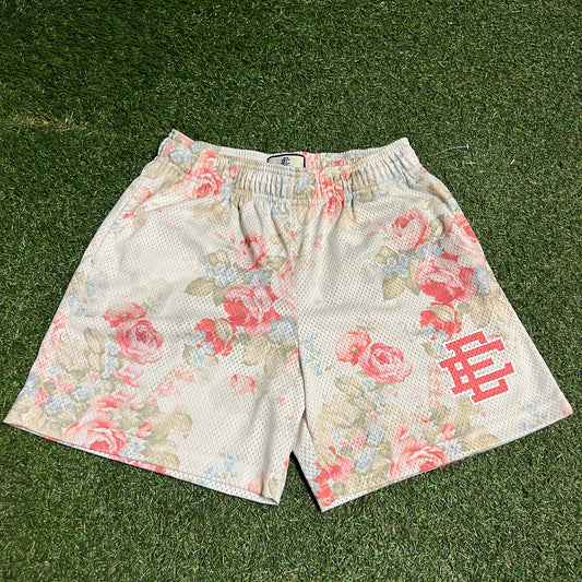 Eric Emanuel Pink Logo Floral Short Size Medium USED x14110