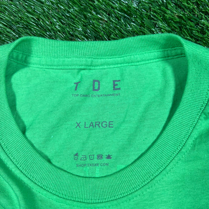 Kendrick Lamar Dam 2017 Green Tour Tee Size XL USED x14530