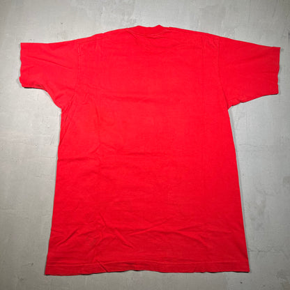 1993 Chiacgo Bulls 3 Peat Eastern Champs Red Tee Size XL USED v17808
