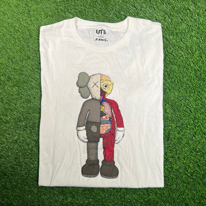 Uniqlo Kaws Flayed Companion Tee White Size Large USED v17989