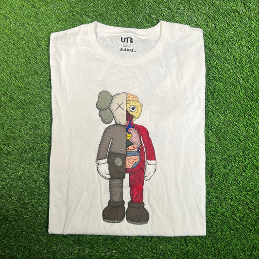Uniqlo Kaws Flayed Companion Tee White Size Large USED v17989