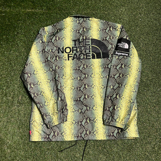Supreme North Face Snakeskin Taped Seam Coaches Jacket Size Large USED x14102