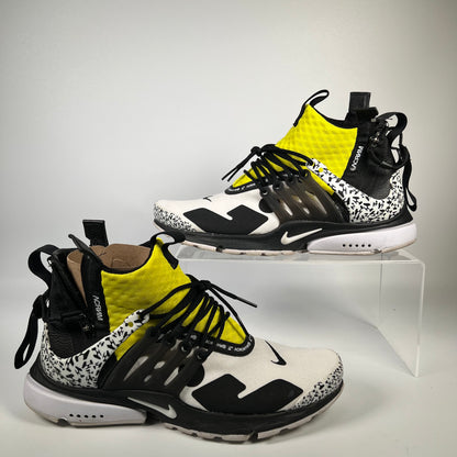 Nike Air Presto Mid Acronym Dynamic Yellow (2018) Size 8 USED s18641