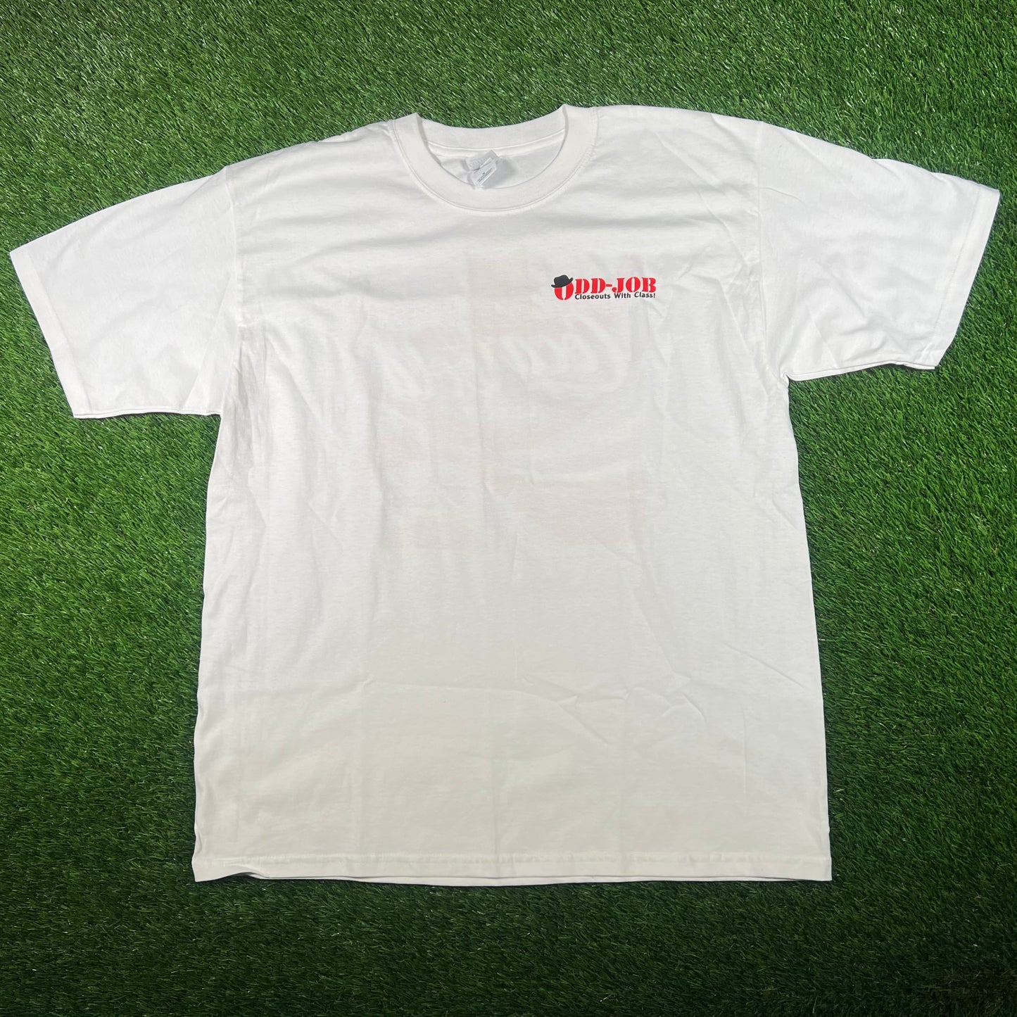Y2K Coca Cola Classic Odd Job White Tee Size XL USED v17567