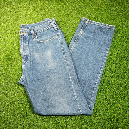 Y2K Carhartt Workwear Blue Jeans Pants Size 36 USED v18710