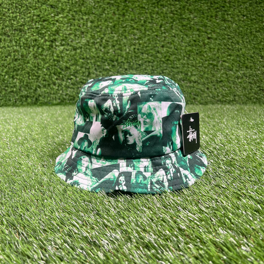 Stussy Green Love laura Bucket Hat One Size NEW x15727