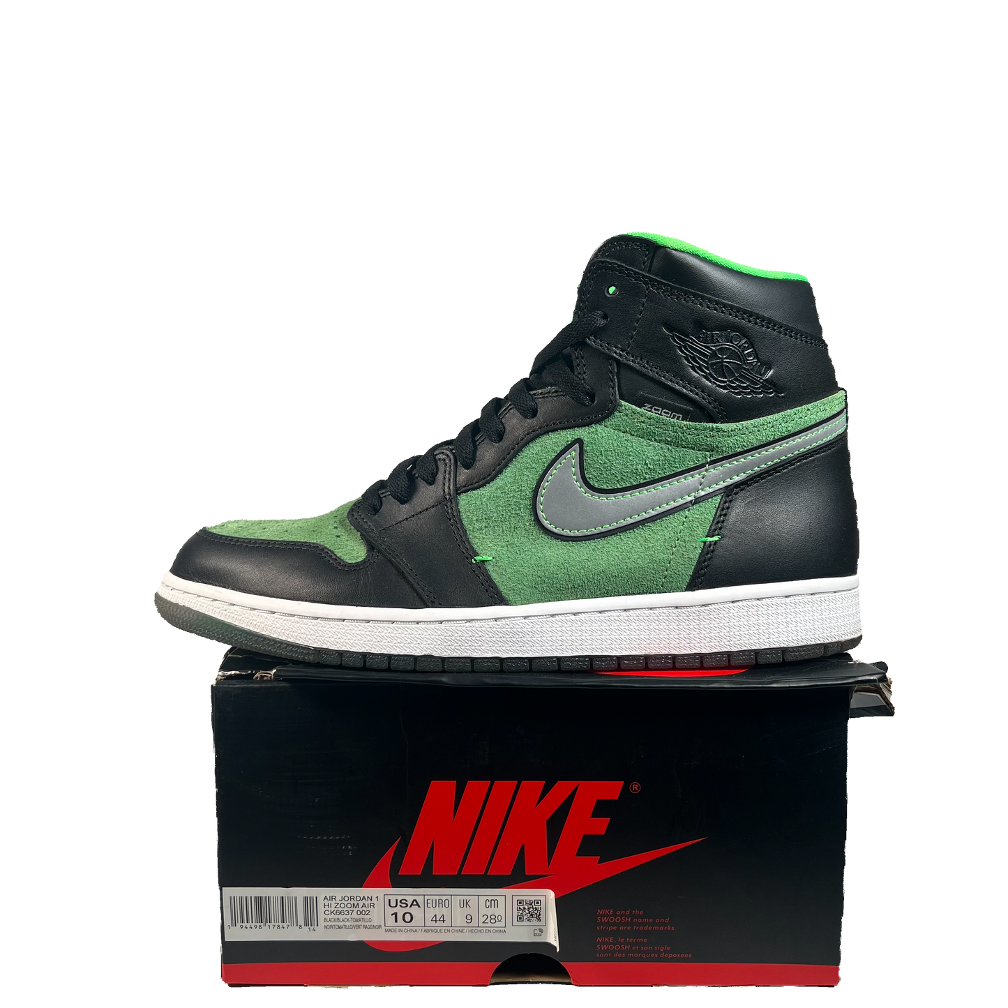 Jordan 1 Zoom Zen Green (2020) Size 10 USED s21795