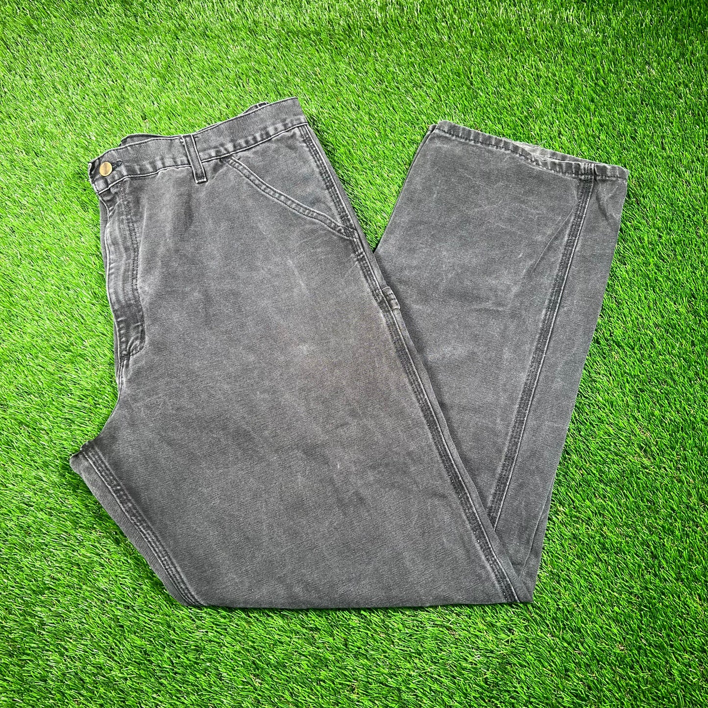 Y2K Carhartt Workwear Black Denim Pants Size 36 USED v18708