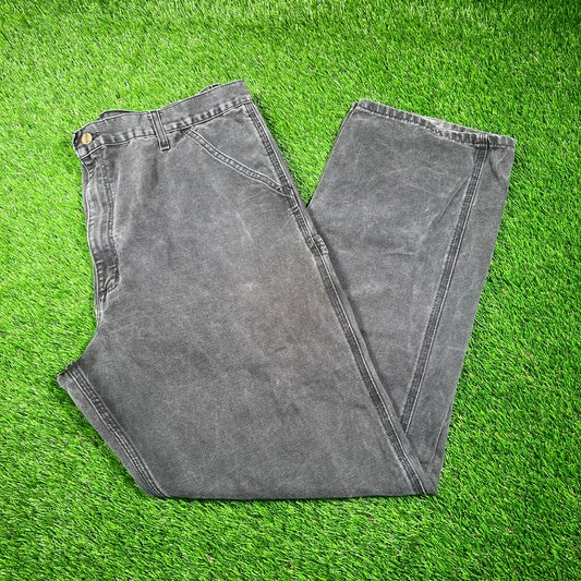 Y2K Carhartt Workwear Black Denim Pants Size 36 USED v18708