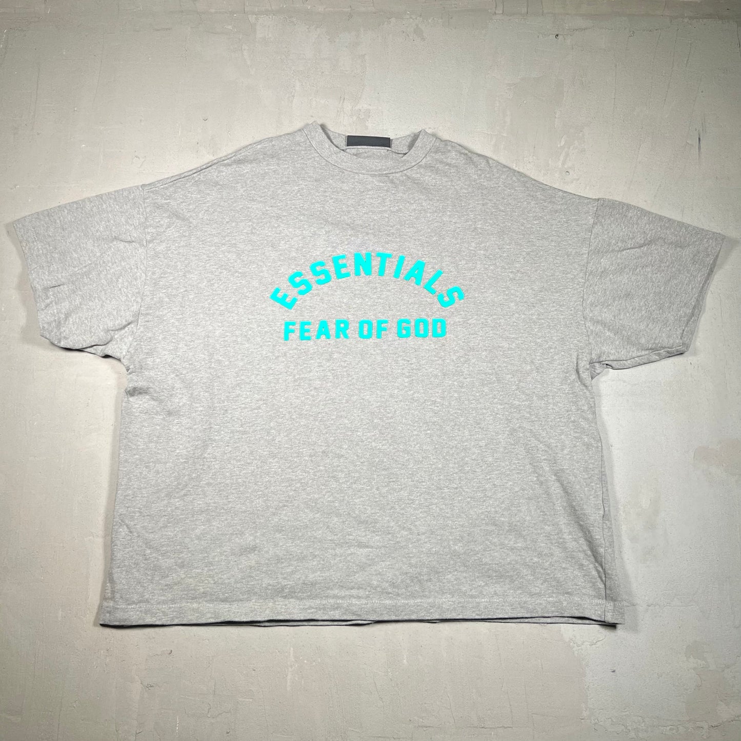 Essentials Fear of God FOG Grey Teal Heavyweight Tee Size Large USED x17280