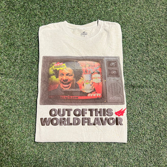 Travis Scott Cacti Eric Andre TV Pale Green Tee Size Medium USED x13624