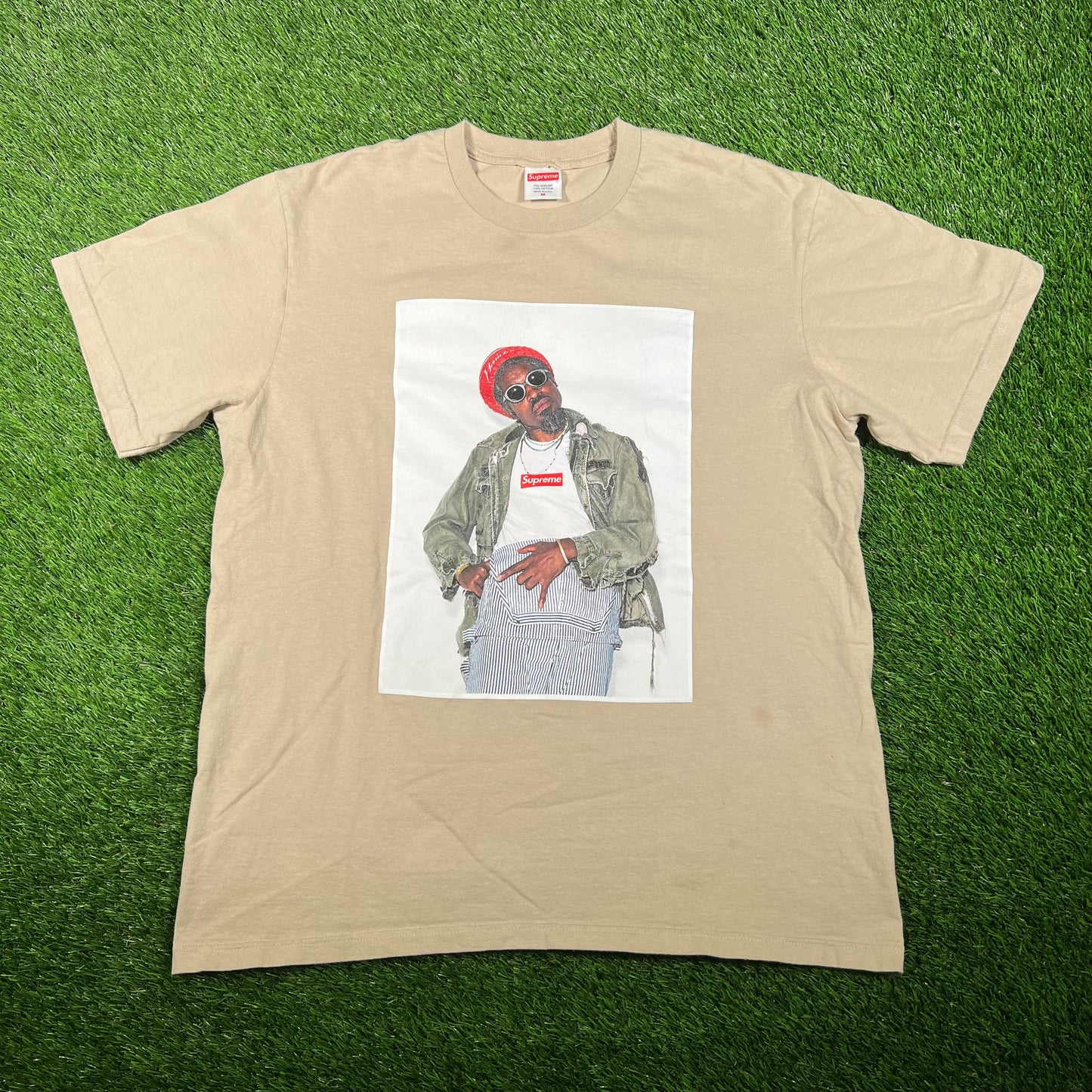 Supreme Andre 3000 Stone Tee Size Medium USED x15384
