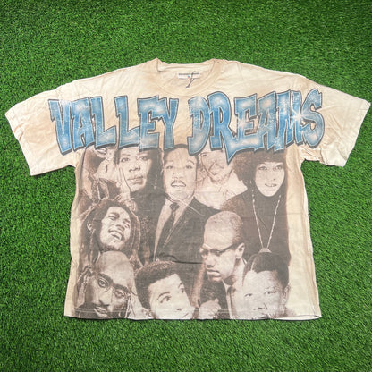 Vale "Valley Dreams" Beige Leaders Tee Size Large NEW x16573