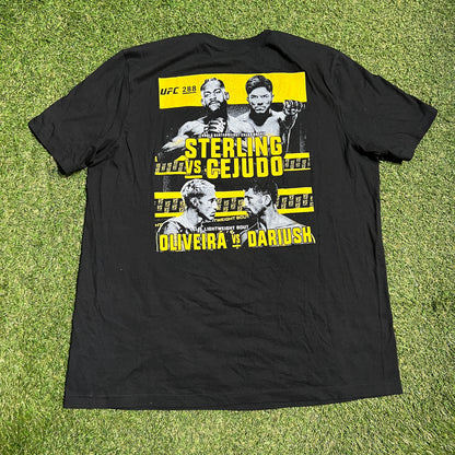 UFC 288 Fight Card Black Tee Size XL USED v15974