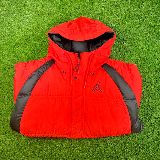 Jordan Brand Orange/Black Hooded Parka Size XXL NEW v16688