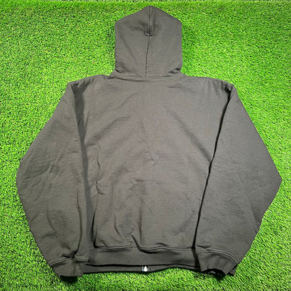 Los Angeles Apparel Double Lined Thermal Zip Up Hoodie Black Size XXL NEW x16504