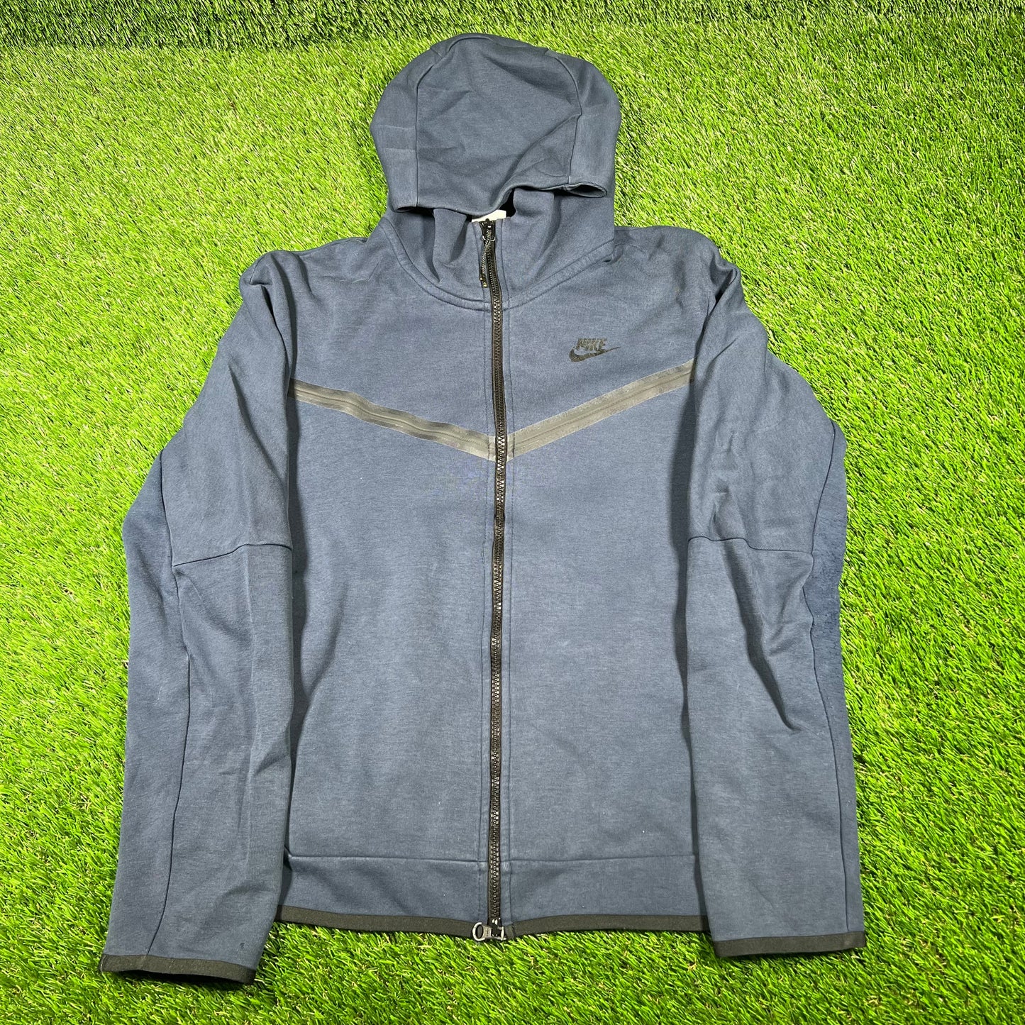Nike Tech Navy Blue Hoodie Size Small USED v16833