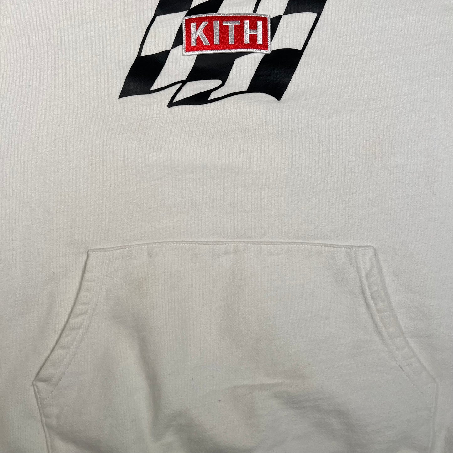 Kith Flag Wave Box Logo White Hoodie Size Small USED x15367
