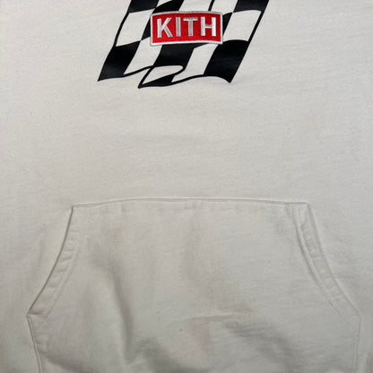 Kith Flag Wave Box Logo White Hoodie Size Small USED x15367
