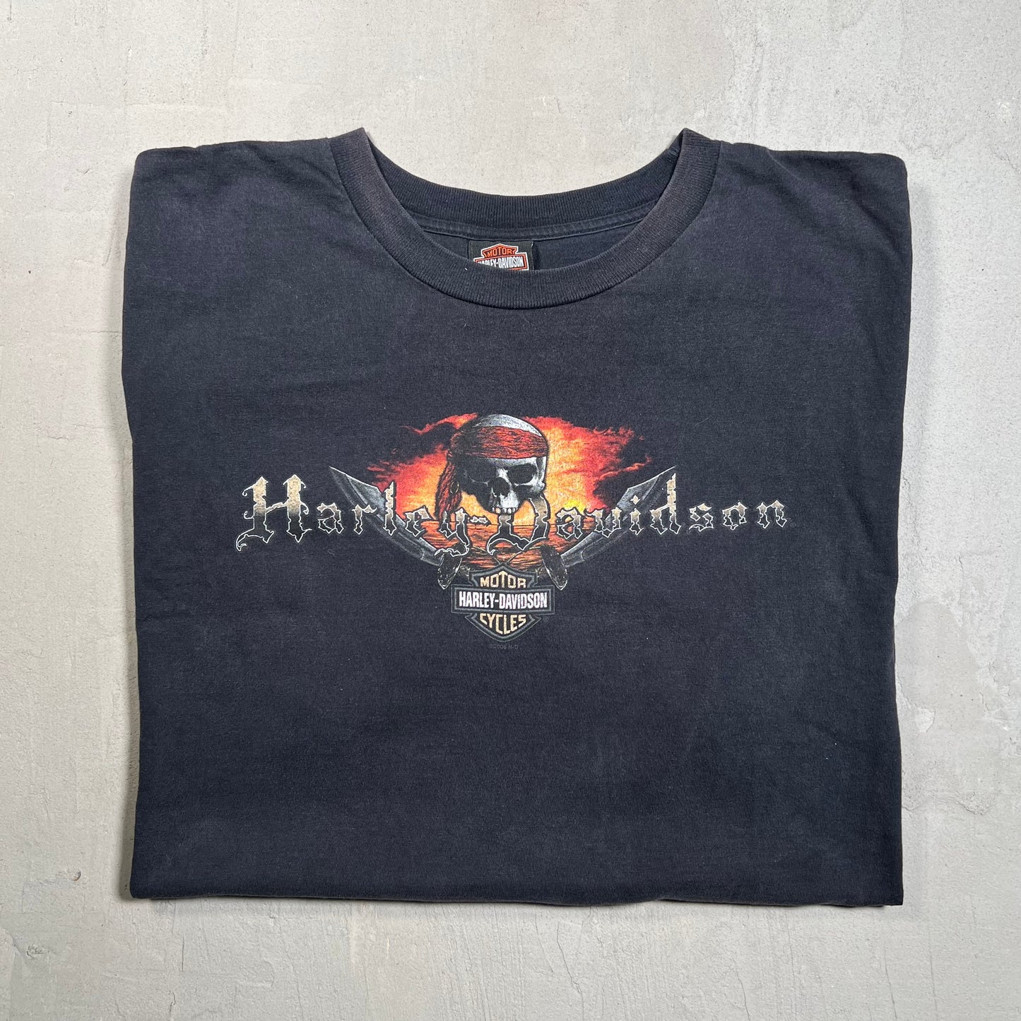 2005 Harley Davidson Black Pirate Tee Size 3XL USED v19403