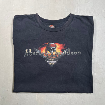 2005 Harley Davidson Black Pirate Tee Size 3XL USED v19403