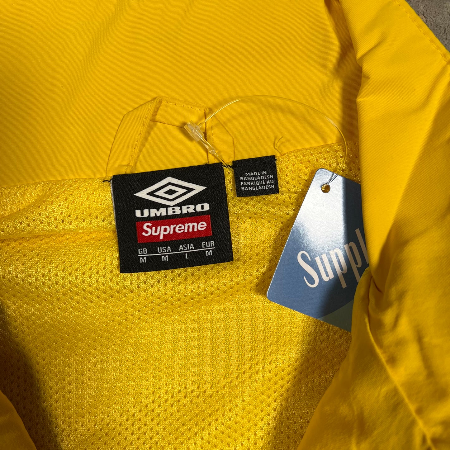 Supreme Umbro Rhinestone Track Jacket Yellow (2026) Size Medium NEW x17669