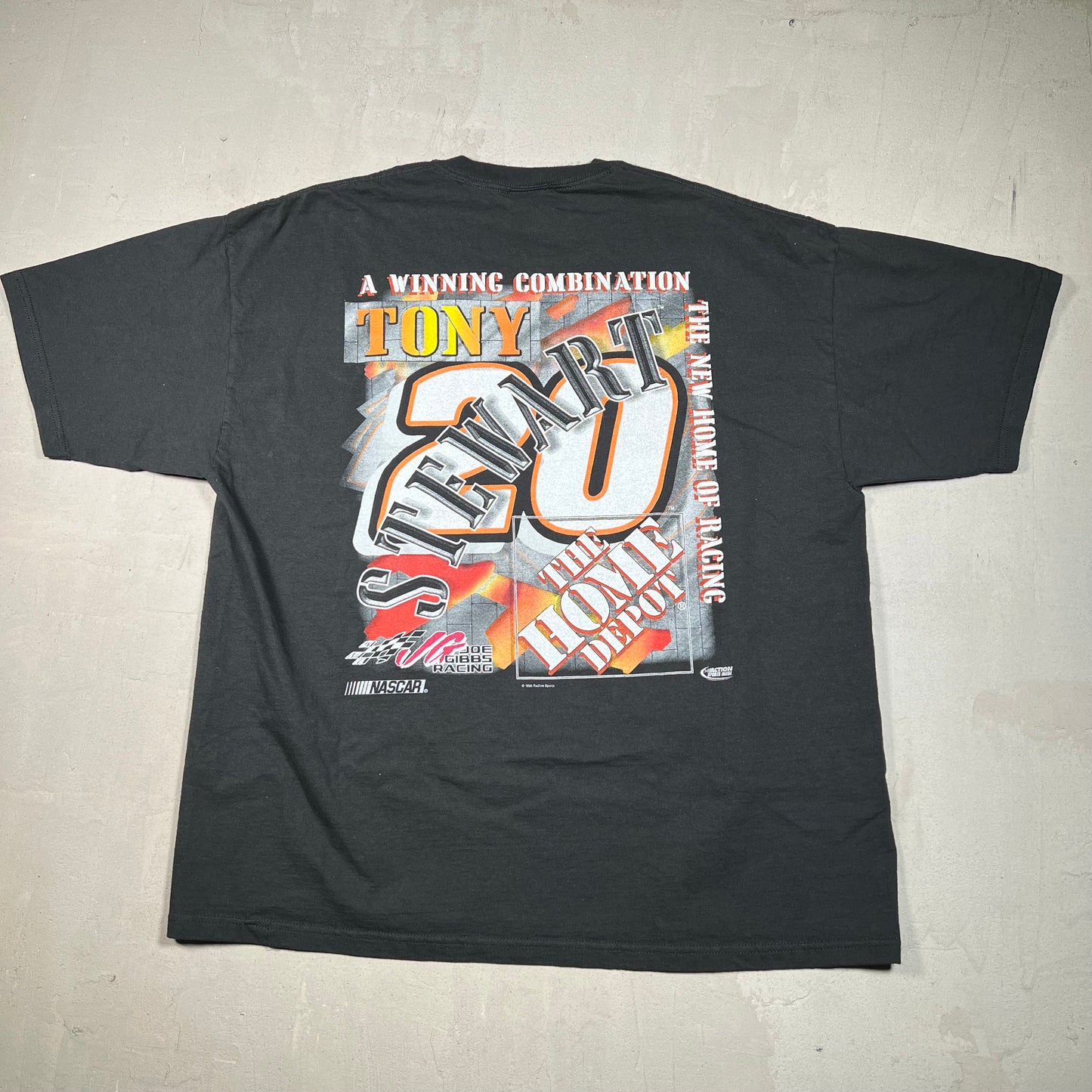 1999 Tony Stewart Nascar Black Tee Size XL USED v19512