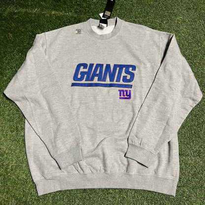 New York Giants NFL Apparel Grey Crewneck NEW v16319