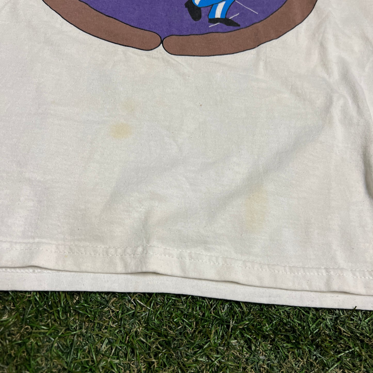 1990s Drifters White Band Tee Size XL USED v16107
