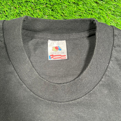 1990s Black Boot Hill Saloon Daytona Beach Florida Pocket Tee Size XL USED v18494
