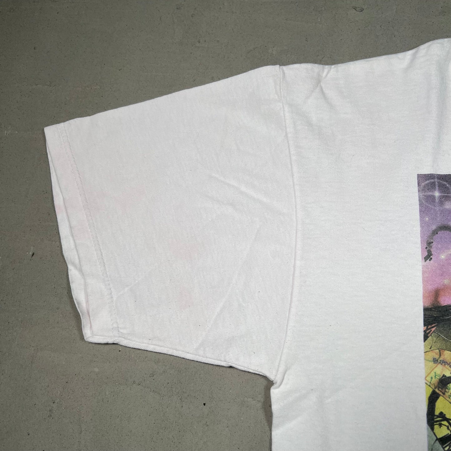 1996 Tribe Called Quest Beats Rhymes and Life Promo Cover Pinkish White Tee Size Large USED v18420