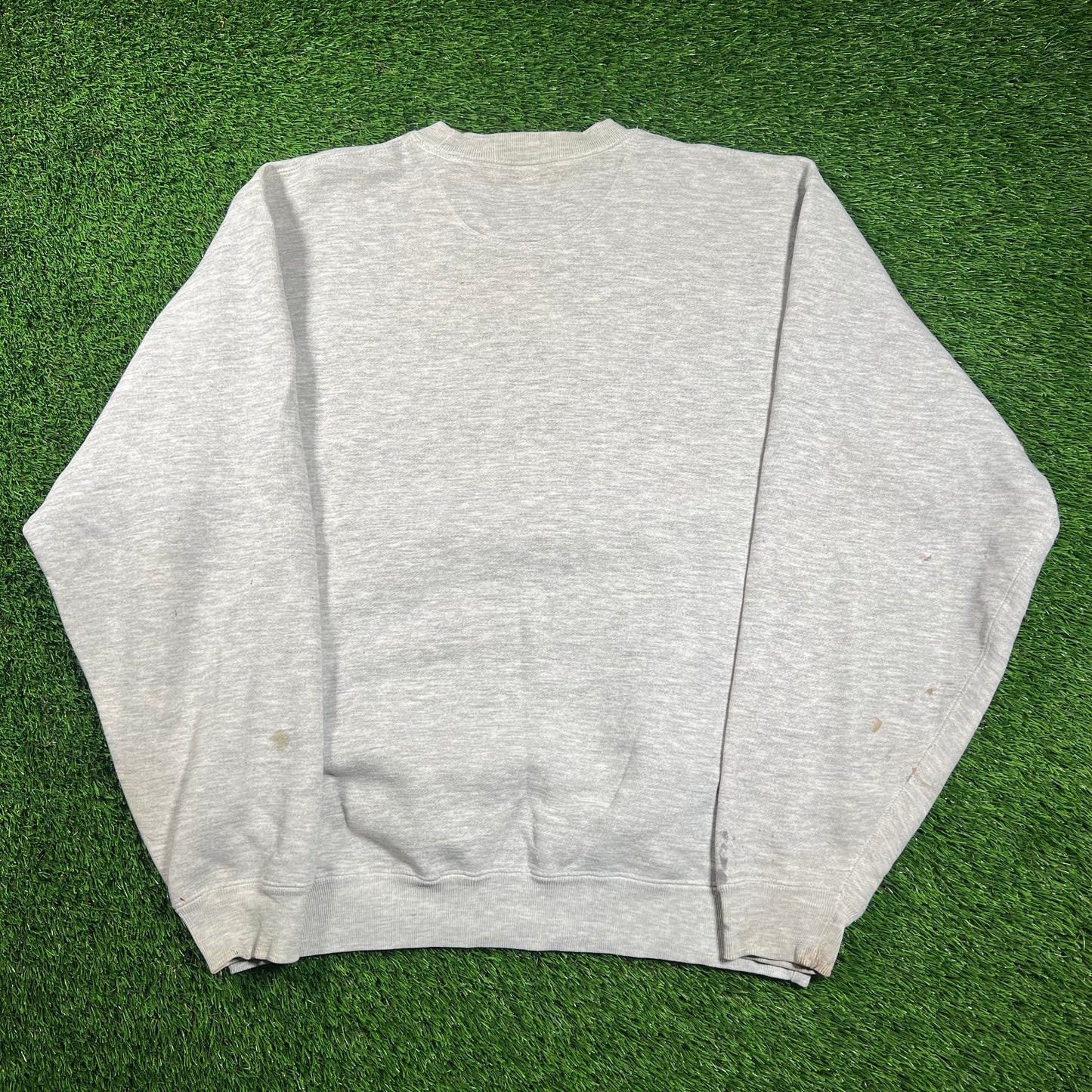 1990s Depaul University Basketball Grey Crewneck Size Large USED v18249