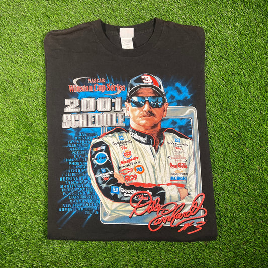 2001 Chase Authentic Nascar Winston Cup Series Black Size Medium USED v17529