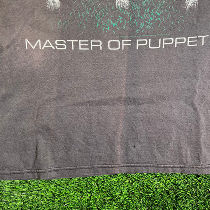 2007 Metallica Master of Puppets Black Tee Size Large USED v18871