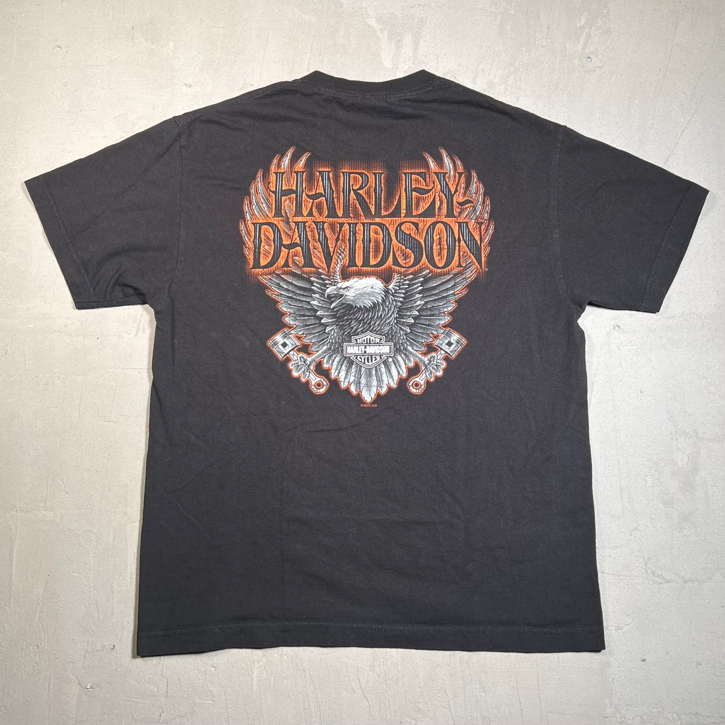 Harley Davidson Wisconsin Black Pocket Logo Tee Size Large USED v19568