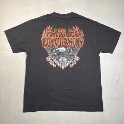 Harley Davidson Wisconsin Black Pocket Logo Tee Size Large USED v19568