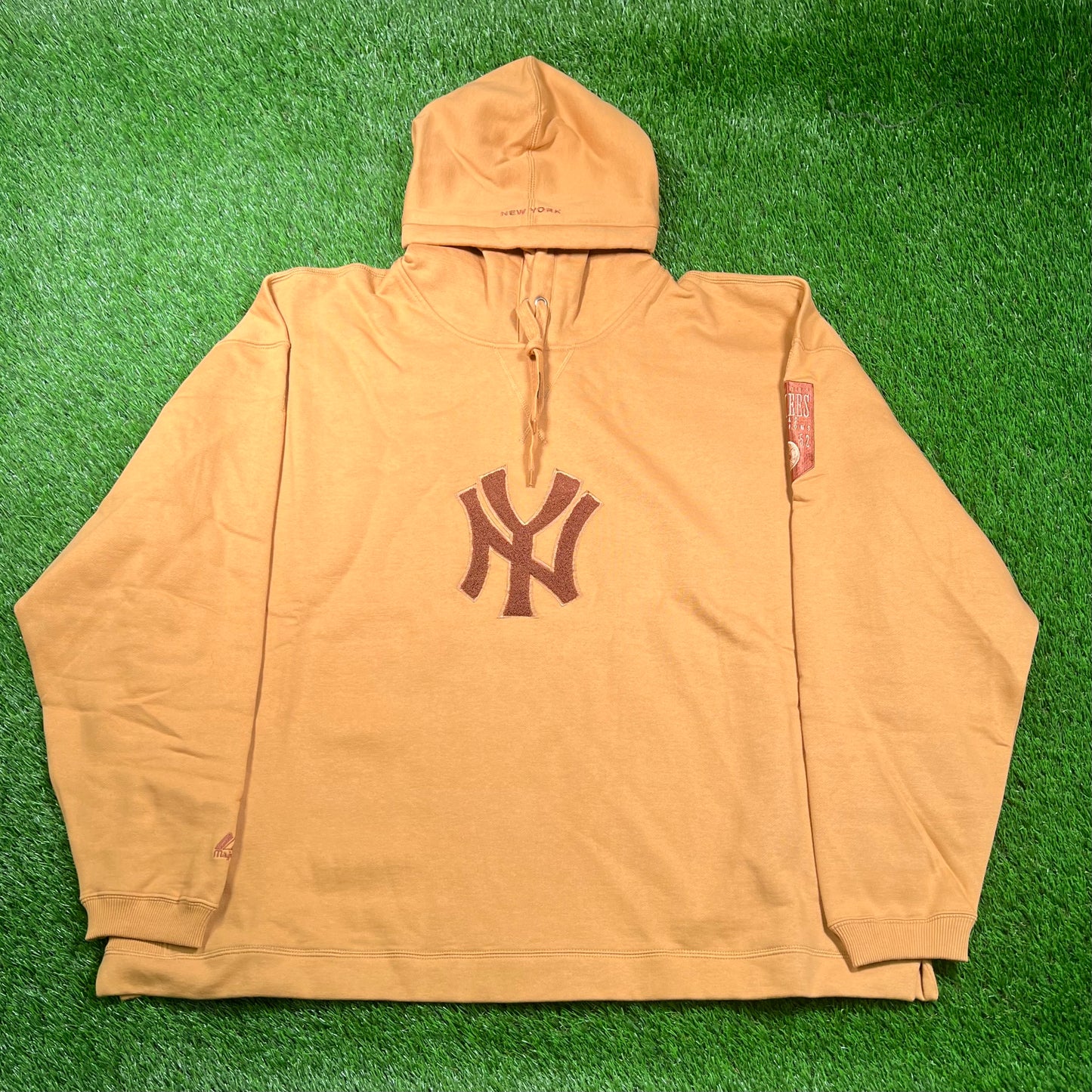 Yankees Cooperstown Brown Pull Over Hoodie Size XXL NEW v18750