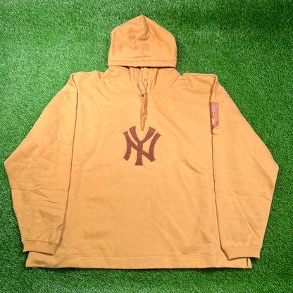 Yankees Cooperstown Brown Pull Over Hoodie Size XXL NEW v18750