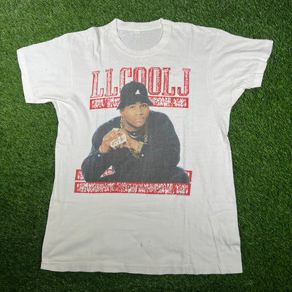 1990 LL Cool J Nitro World Tour White Tee Size Medium USED v17160