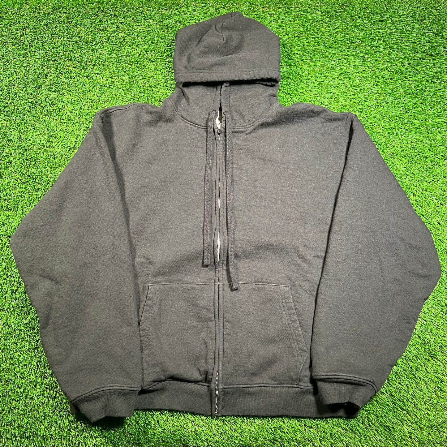 Los Angeles Apparel Double Lined Thermal Zip Up Hoodie Black Size XXL NEW x16504